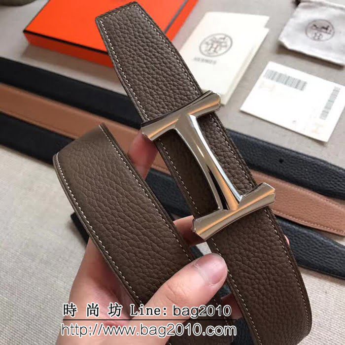愛馬仕HERMES 新款Hermes寬版 官網同步 雙面可用 高端男士皮帶 HHG1320